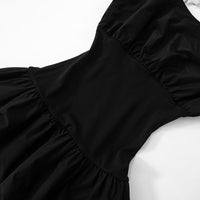 Women Clothing Elegant Solid Color Waist Tight Slim Fit Dress