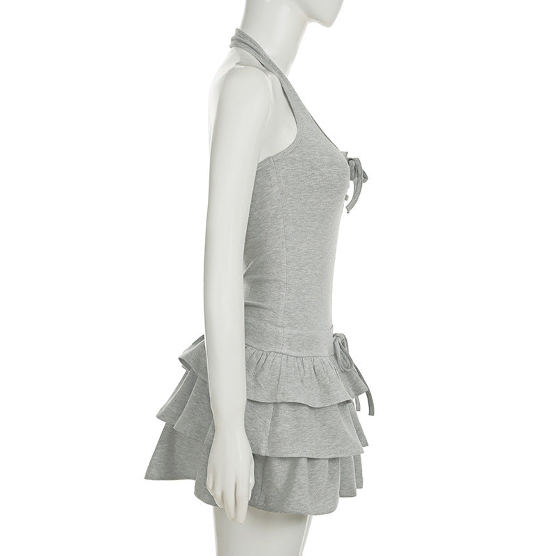 Chic U-Collar Sleeveless Summer Dress