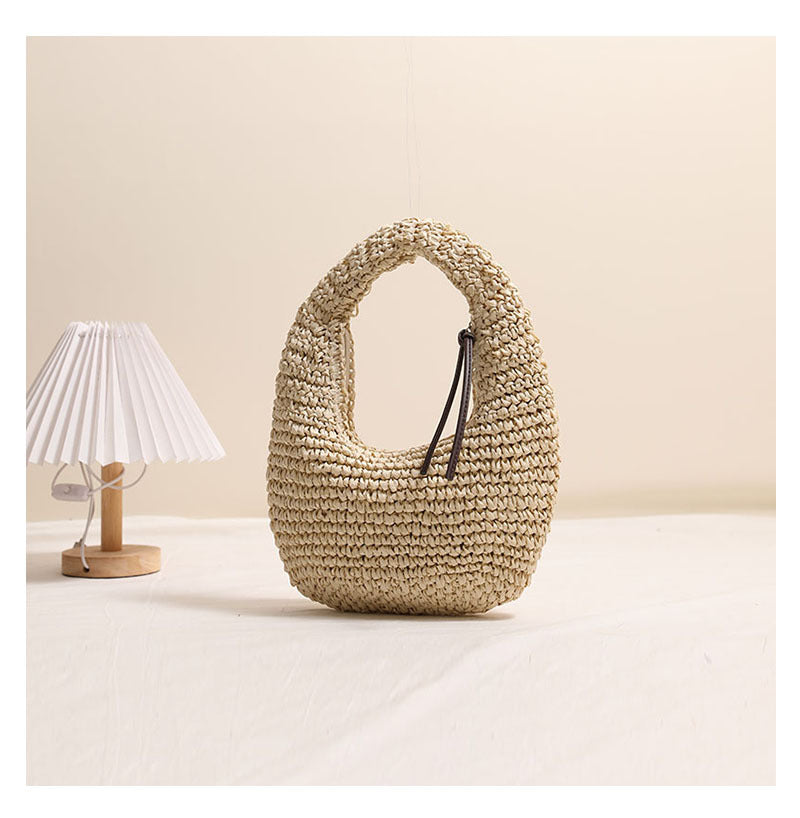 Straw Hand-Carrying Tote Bag