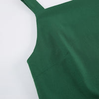 French Maxi Dress Cotton Linen Sleeveless Dress