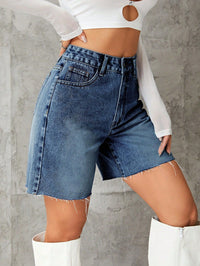 Casual High-Waisted Denim Shorts