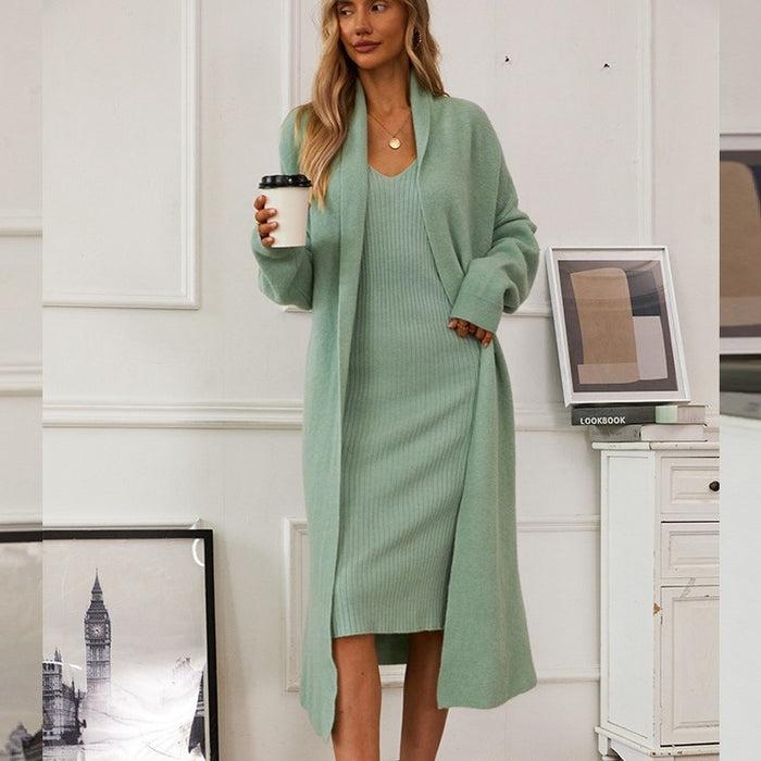 Knit Dress & Cardigan Set