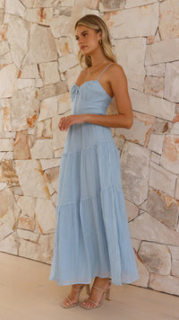 Sleeveless Splicing Sling Long Backless Lace-Up Large Swing Dress