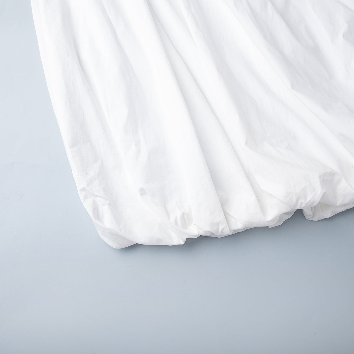 Cotton Puff Sleeve Long Dress