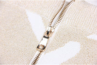 Spring Summer Women Sweater Classic High Quality Short Sleeve Jacket Knitwear