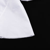 Contrast Square Neck Backless Mini Dress