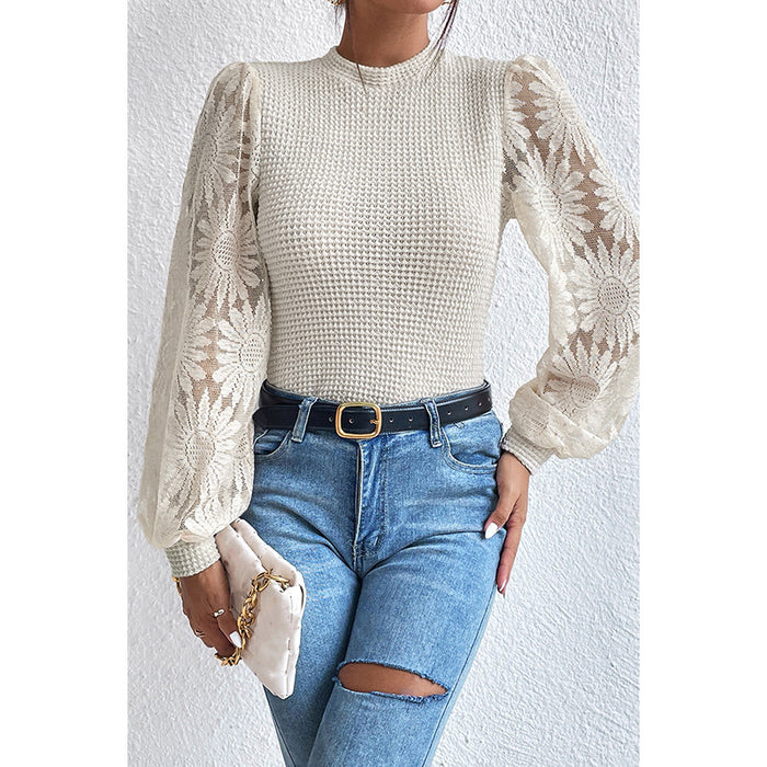 Lace Floral Thin Sweater