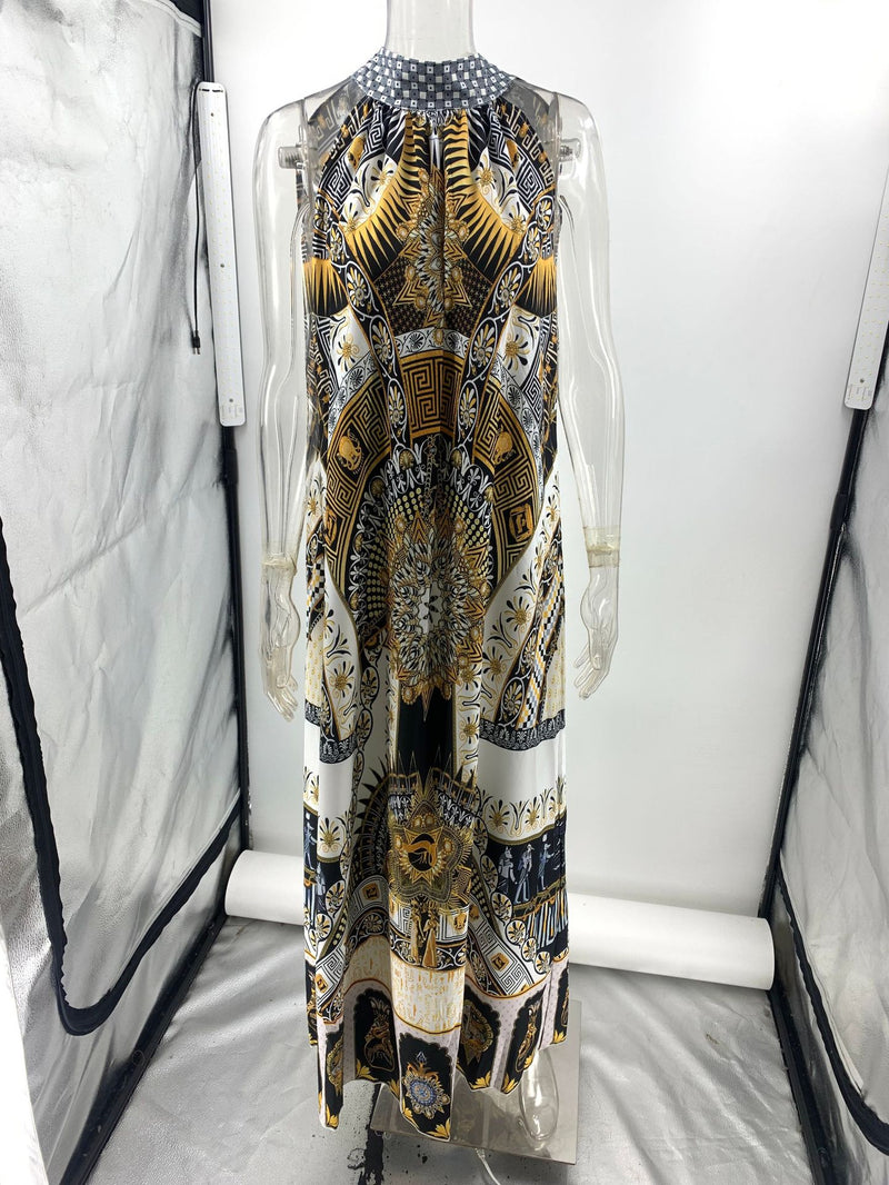 Gentle Sweet Slimming Waist Tight Hepburn Maxi Dress Women