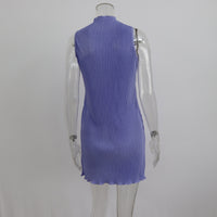 Off-Shoulder Twisted Pleated Short Dress