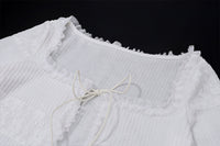 French Knit Lace Two-Piece Set