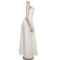 French Square Collar Backless Dress