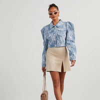 Floral Lace Denim Jacket