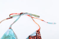 Lace-Up Three-Piece Bikini Set