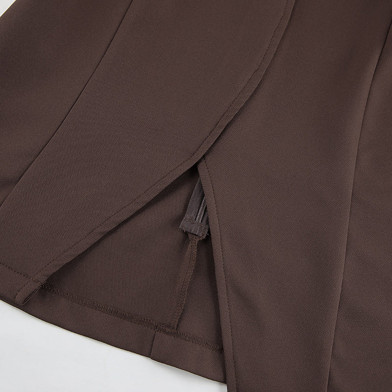 Retro Tube Top &amp; Wide-Leg Pants Set