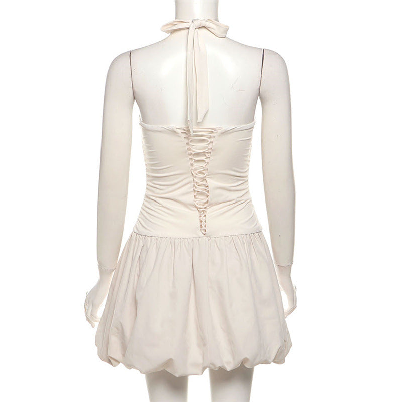 Waist-Slimming Sleeveless Mini Dress