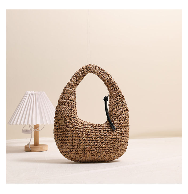 Straw Hand-Carrying Tote Bag