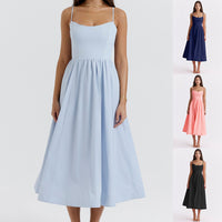 Backless Spaghetti Strap Swing Dress