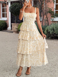 Mori Floral Puff Sleeve Long Dress