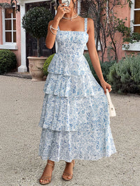 Mori Floral Puff Sleeve Long Dress