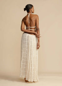 Backless Lace-Up Halterneck Sling Top Set