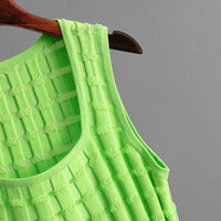 Knit Sleeveless Vest and skirt Set