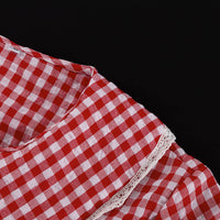 Plaid Lace-Up Top & Wide-Leg Pants Pajamas Set