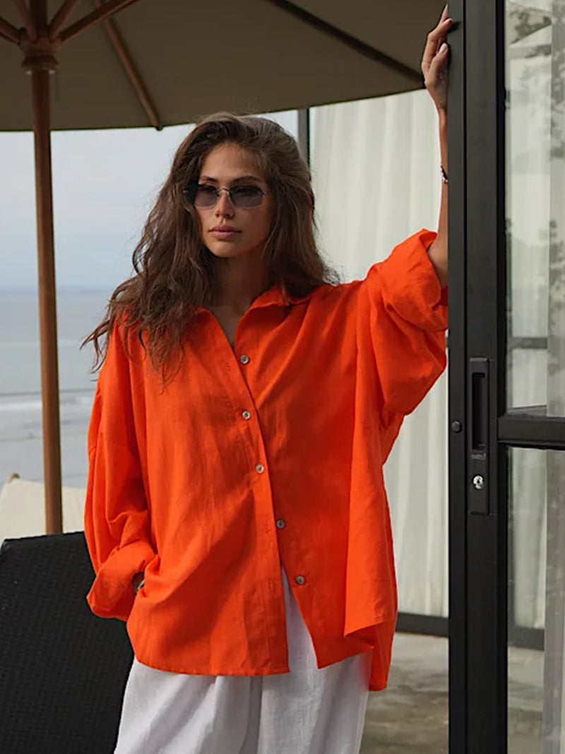Casual Loose-Fit Button Shirt