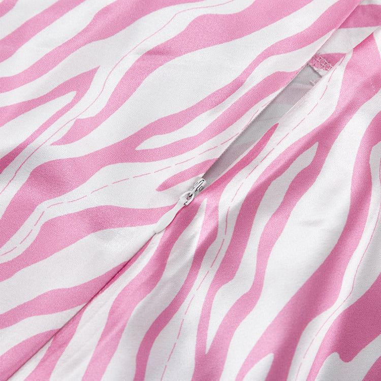 High-Grade French Printed Fishtail A-Line Skirt