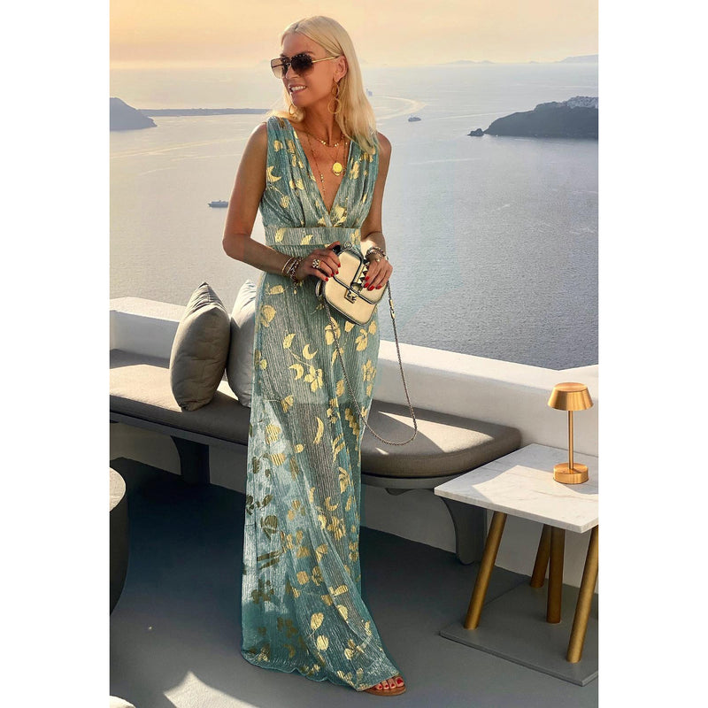 Elegant Halter V-Neck Summer Dress