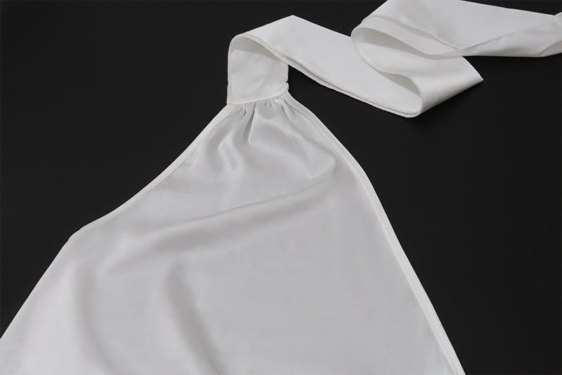 Draped Backless Sleeveless Mini Dress