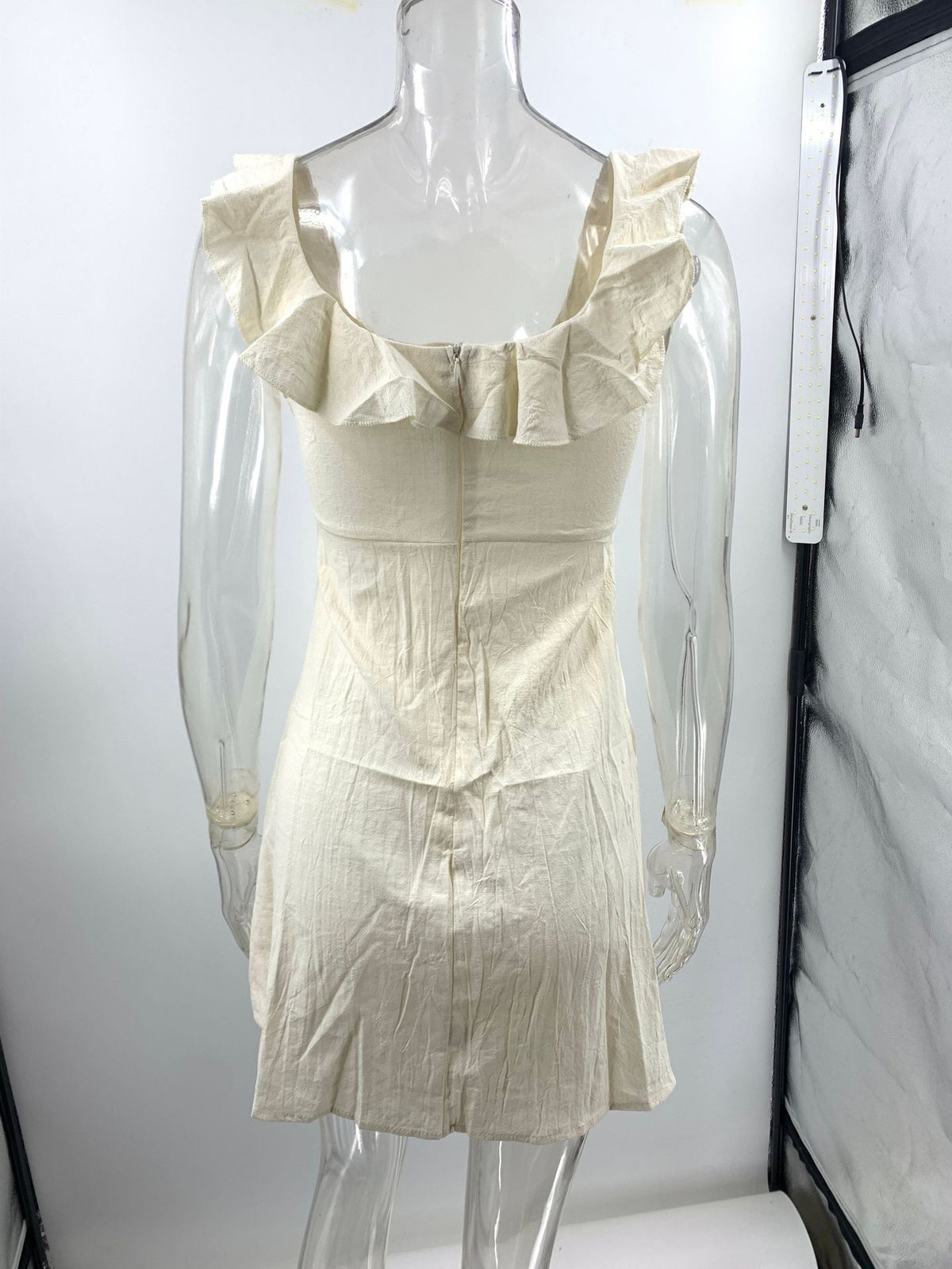 Ruffled Spaghetti Strap Mini Dress