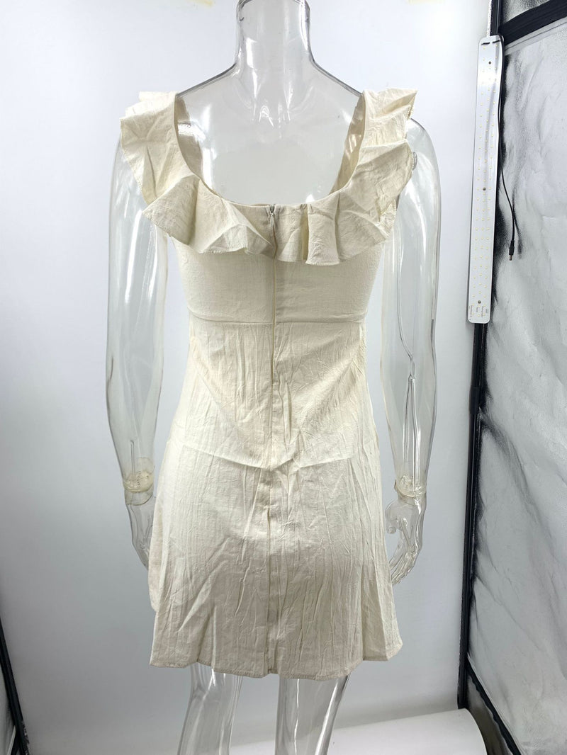 Ruffled Spaghetti Strap Mini Dress