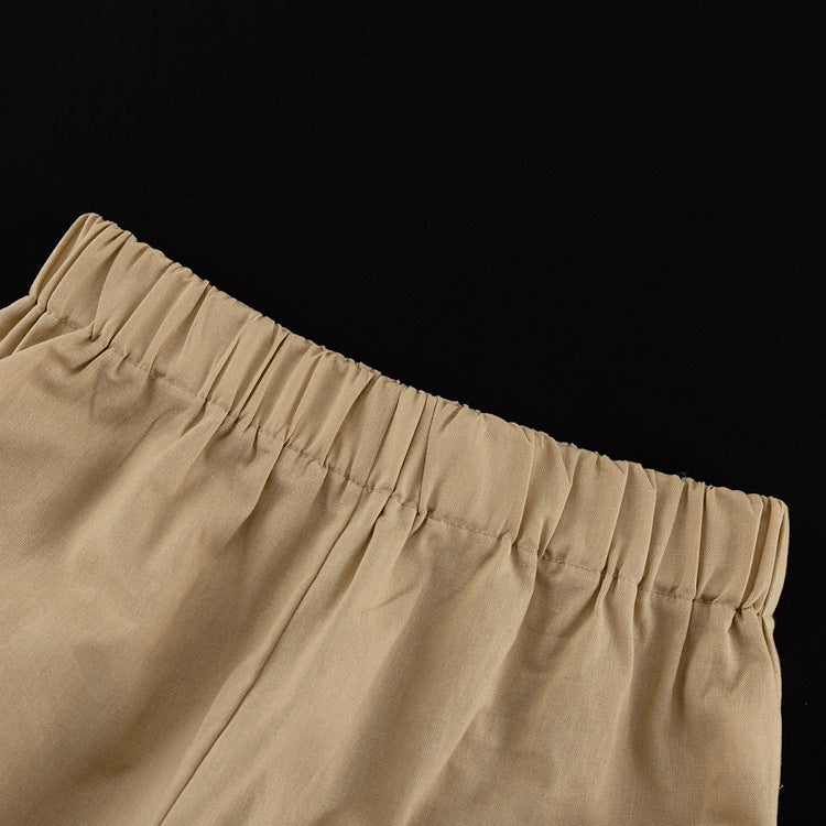 Puffy Camisole and Wide-Leg Pants Set