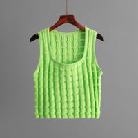Knit Sleeveless Vest and skirt Set