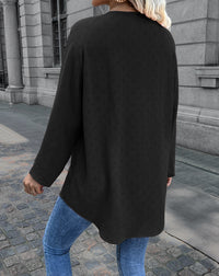 Single-Breasted Long-Sleeved Cardigan Shirt