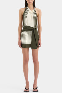 Striped Sleeveless Mini Dress
