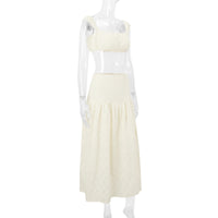 French Style Cropped Top and Skirt Set