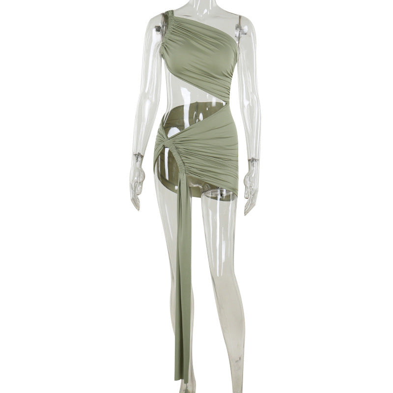 Elegant Mesh Ribbon Slim Dress