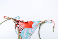 Lace-Up Three-Piece Bikini Set