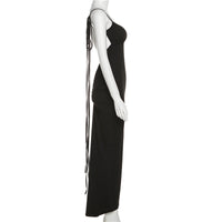 Backless Slim Fit Sheath Long Dress