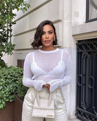 Thin Breathable Long Sleeve Knit Top