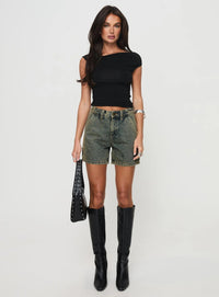Summer Washed Denim Overalls