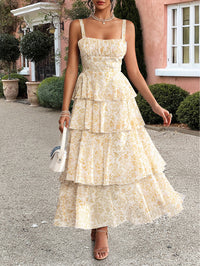 Mori Floral Puff Sleeve Long Dress