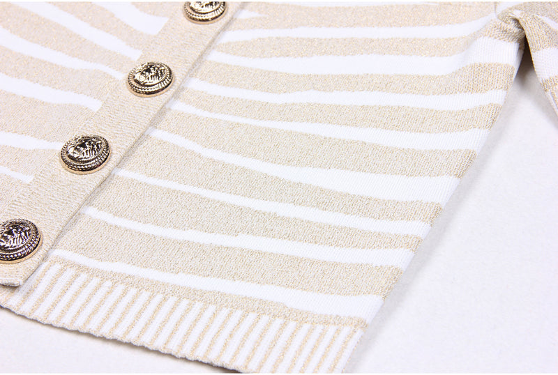 Spring Summer Women Sweater Classic High Quality Short Sleeve Jacket Knitwear