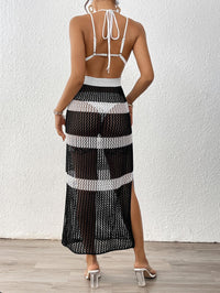 Colorblock Suspender Mini Dress