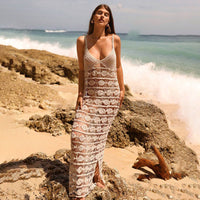 Sleeveless Cutout Knitted Beach Dress