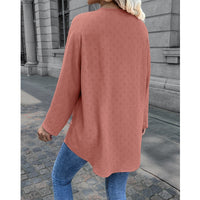 Single-Breasted Long-Sleeved Cardigan Shirt