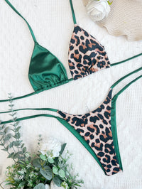 Color-Matching Strap Bikini Set