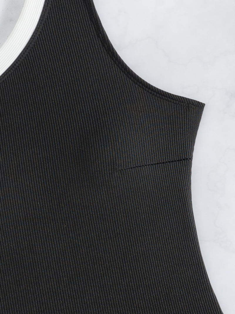 One-Shoulder Solid Color Swimsuit