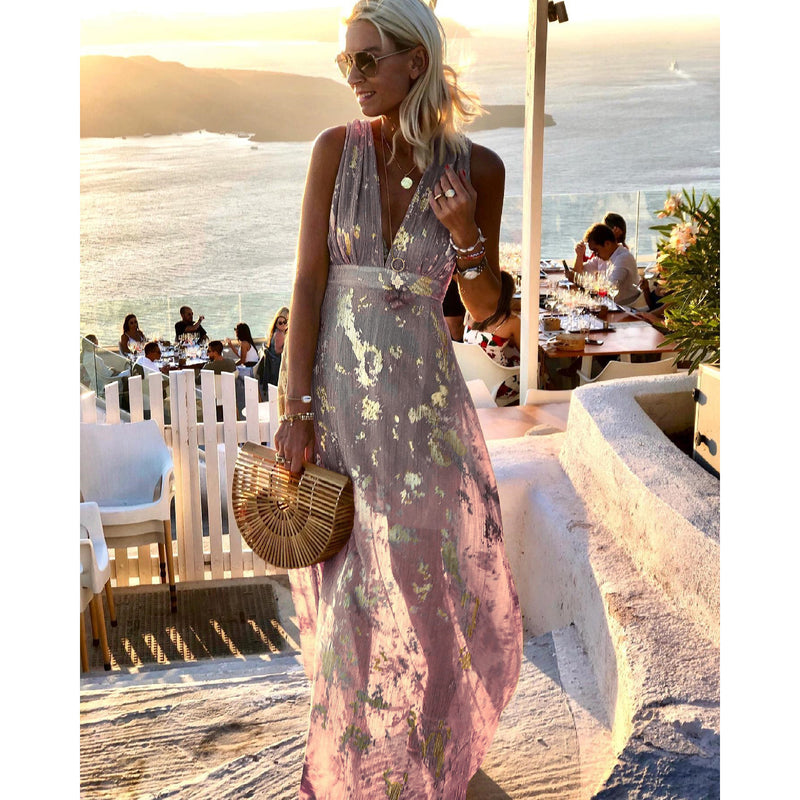 Elegant Halter V-Neck Summer Dress